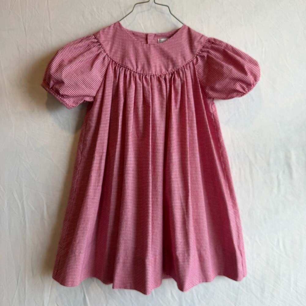 Petit Ami Girls Red Gingham Short Sleeve Bishop Dress Size 2T